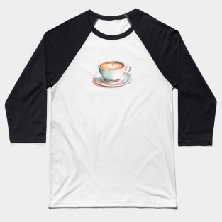 Cappuccino Heart Art Baseball T-Shirt